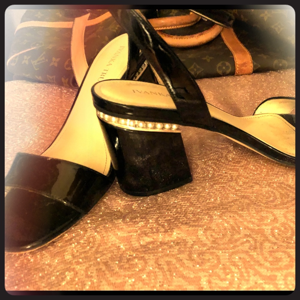 Ivanka Patent Leather Pearl heel Pump